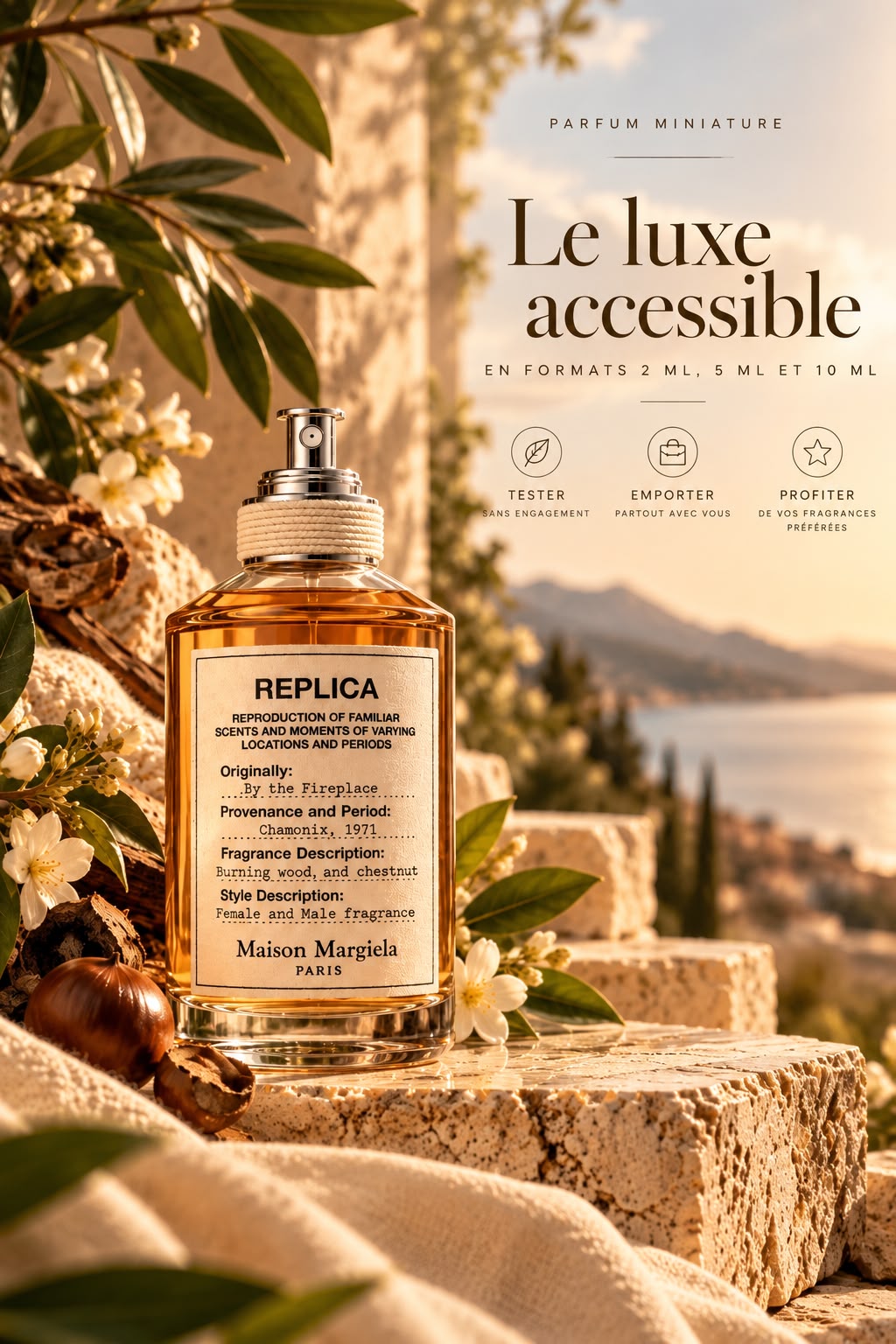 Parfum miniature 2 ml, 5 ml et 10 ml : le luxe accessible